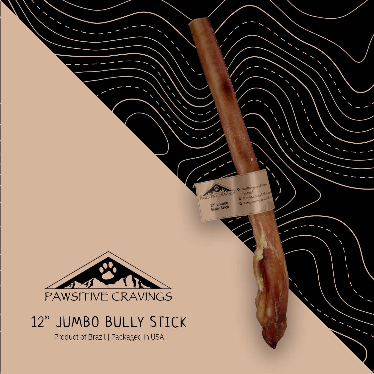 12" Jumbo Bully Stick 2 12" Jumbo Bully Stick - Front | Pawsitive Cravings