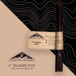 6" Collagen Stick - Front | Pawsitive Cravings