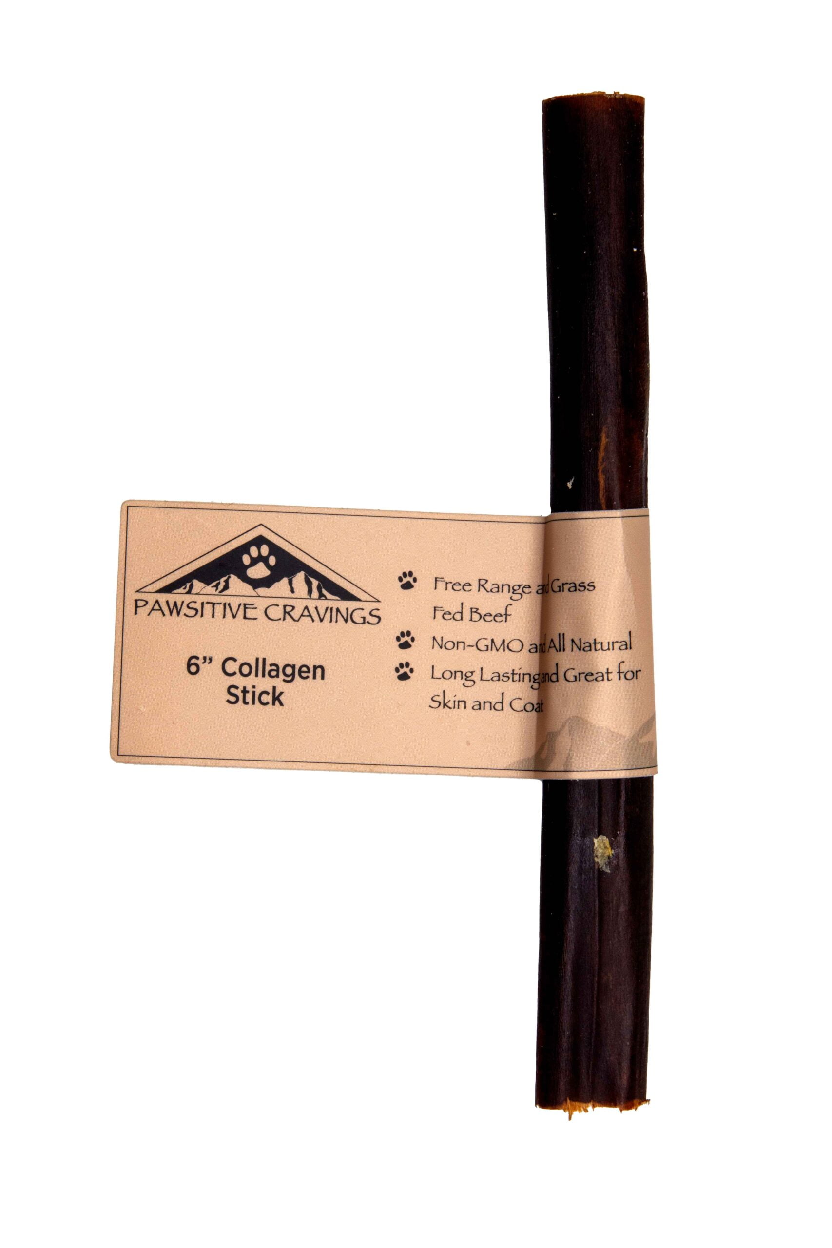 6" Collagen Stick 2 6" Collagen Stick - Front | Pawsitive Cravings