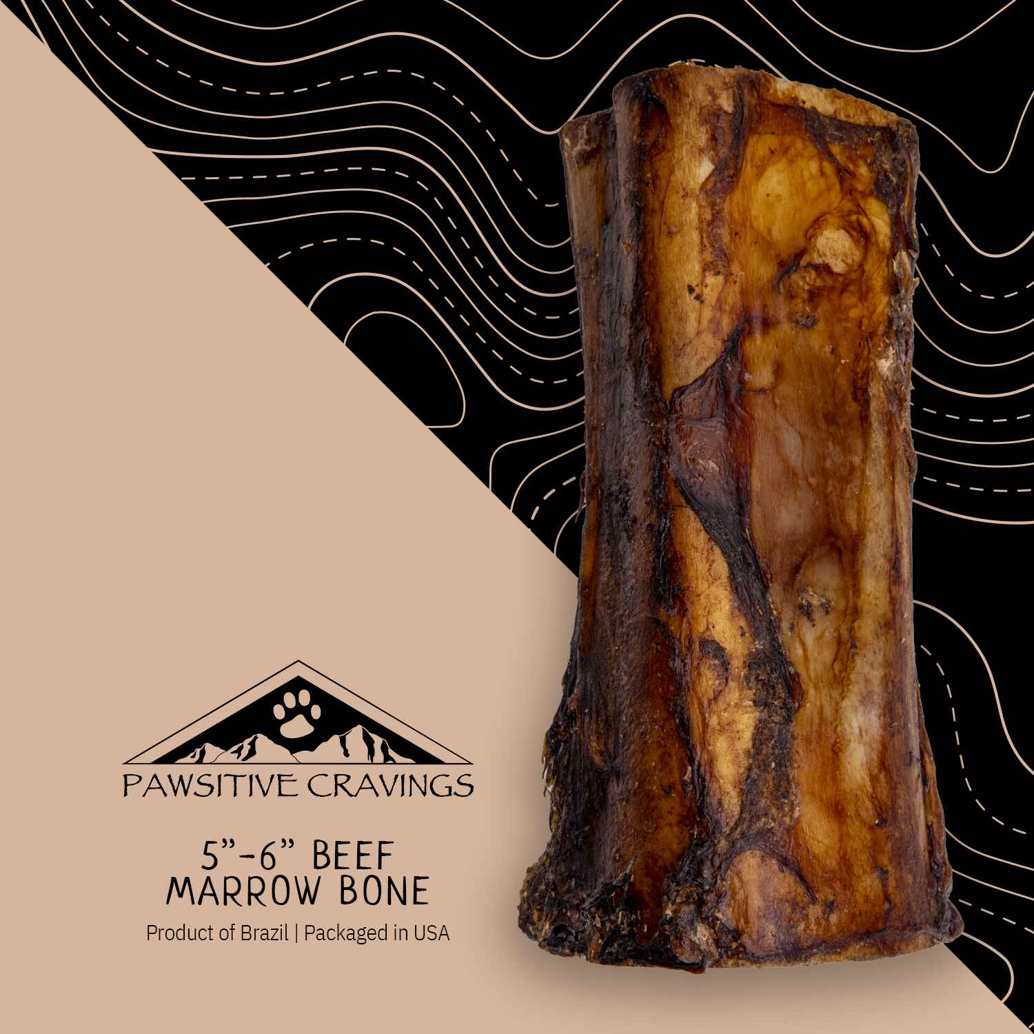 5-6" Beef Marrow Bone 2 5-6" Beef Marrow Bone - Front | Pawsitive Cravings