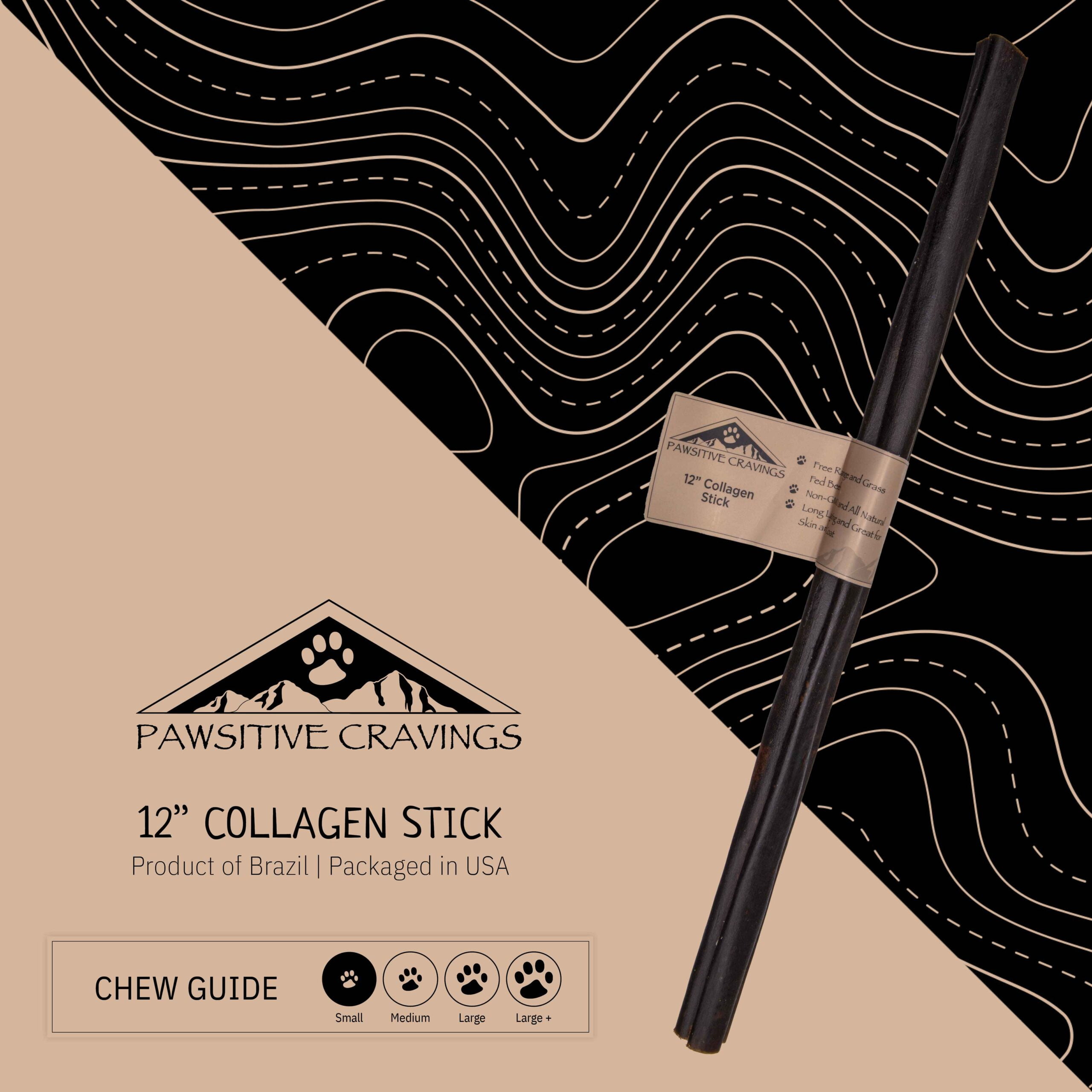 12" Collagen Stick 1 12" Collagen Stick Chew Guide | Pawsitive Cravings