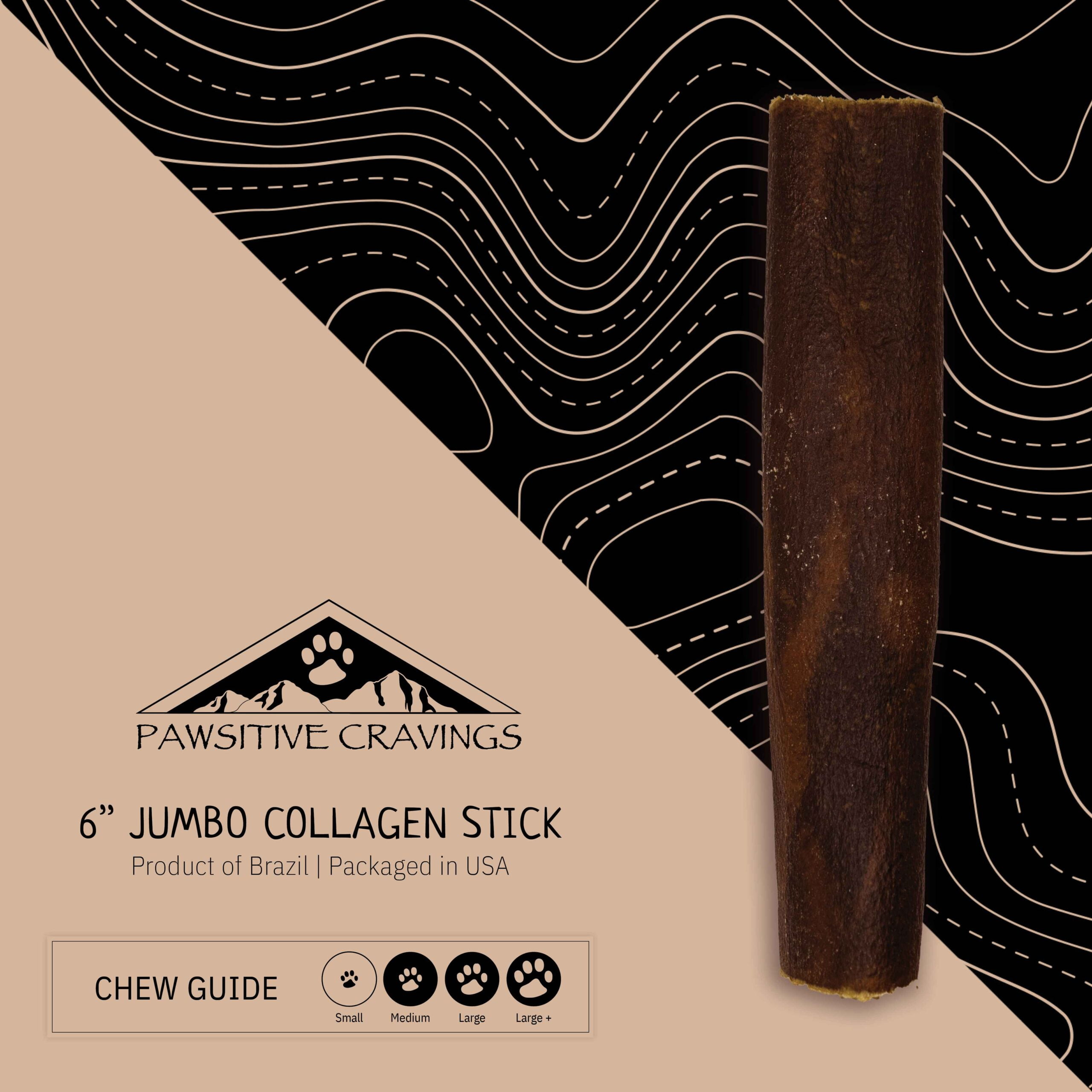 6" Jumbo Collagen Stick 1 6" Jumbo Collagen Stick Chew Guide | Pawsitive Cravings