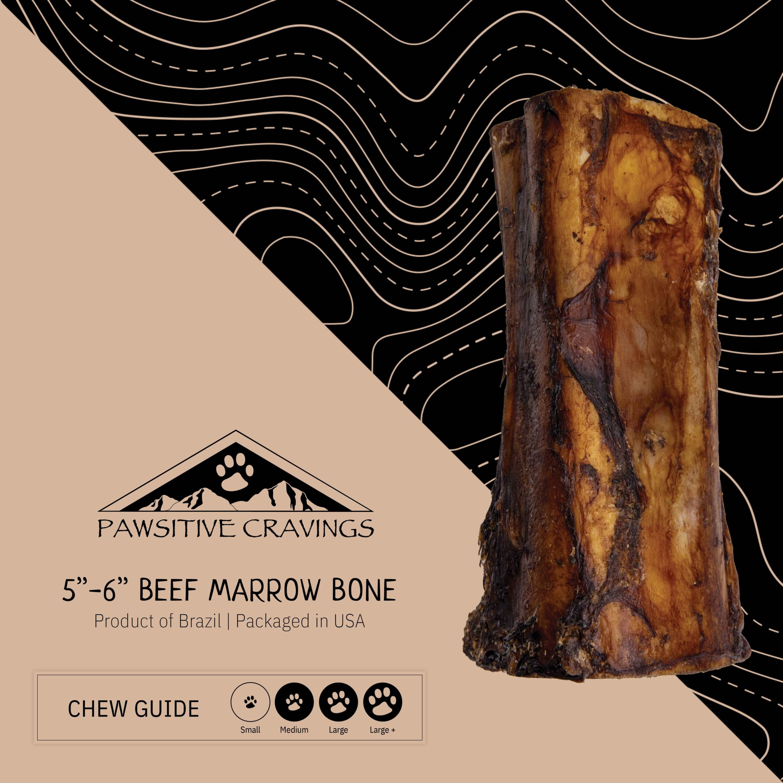 5-6" Beef Marrow Bone 1 5-6" Beef Marrow Bone Chew Guide | Pawsitive Cravings