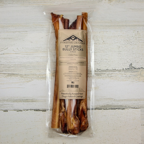 12" Jumbo Bully Stick 5 12" Jumbo Bully Sticks 5-pack | Pawsitive Cravings